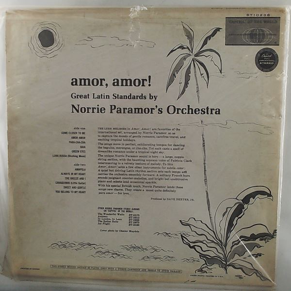 Paramor Norrie Orchestra — Amor, Amor! Great Latin Standards By Paramor Norrie's Orchestra