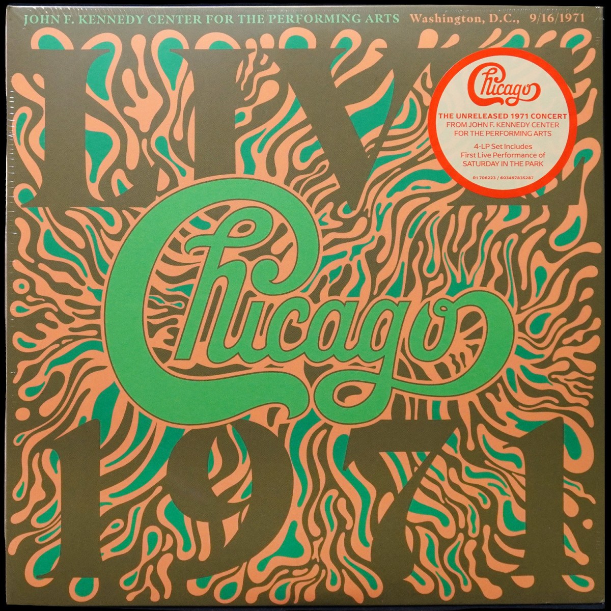 Chicago — Chicago At The John F. Kennedy Center For The Performing Arts, Washington D.C. (9/16/1971) (4LP, + книга)
