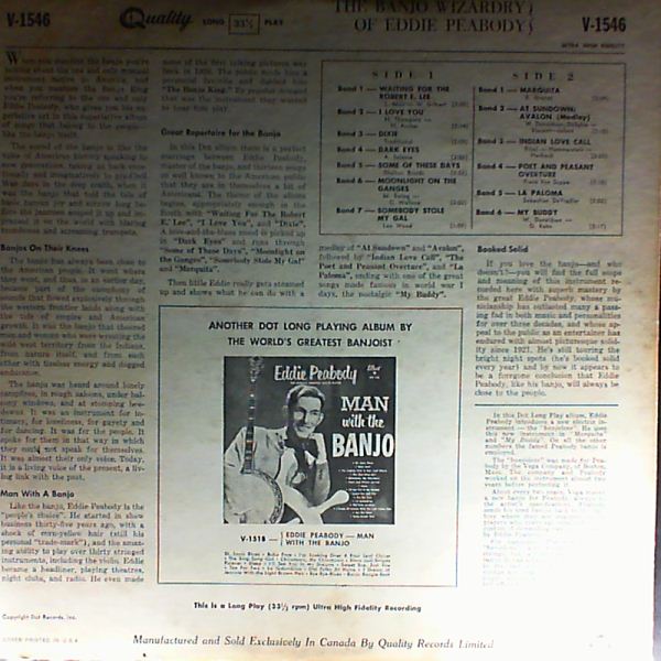 Peabody Eddie — Banjo Wizardry of Eddie Peabody