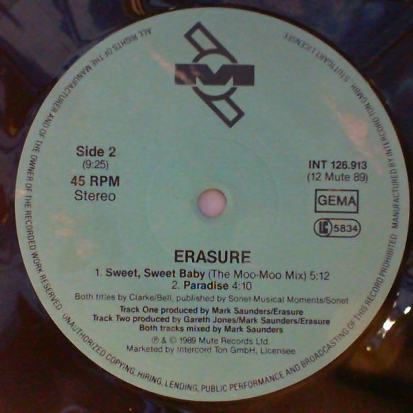 Erasure — Drama/Sweet, Sweet Baby/Paradise