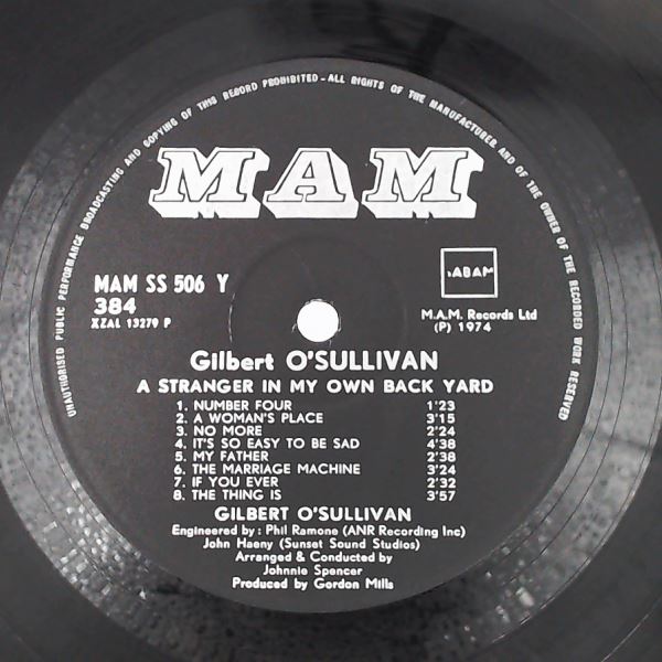 O'Sullivan Gilbert — A Stranger In My Own Backyard