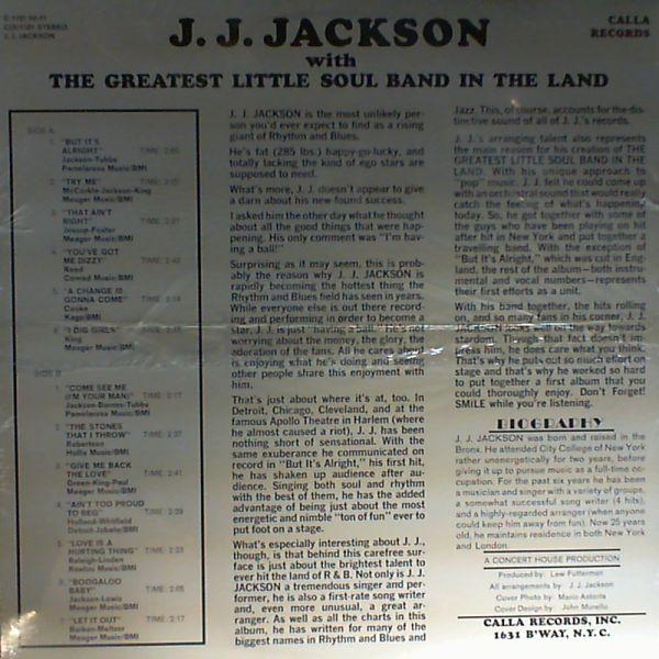 Jackson J. J. — Jackson J. J. with The Greatest Little Soul Band In The Land
