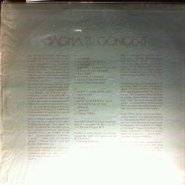 Sacha — Sacha In Concert