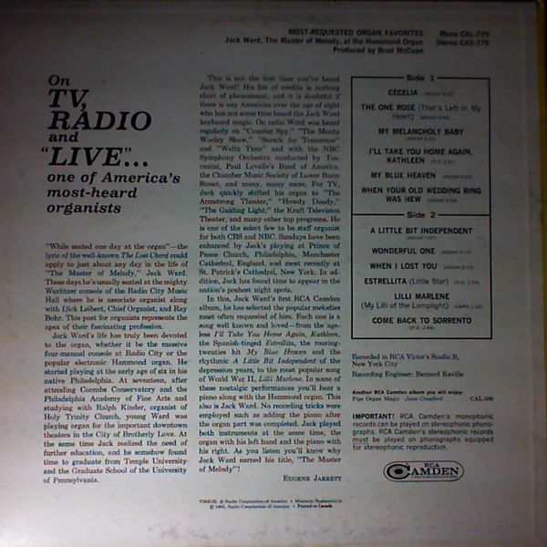 Ward Jack — Organ Favorites