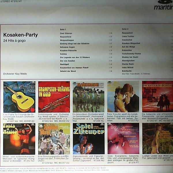Webb Kay Orchestra — Kosaken-Party. 24 Hits a gogo