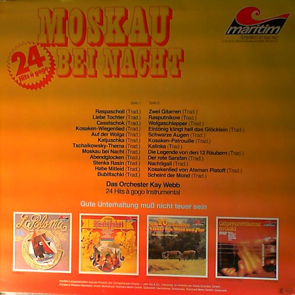 Webb Kay Orchestra — Moskau Bei Nacht. Kosaken-Party. 24 Hit's a gogo