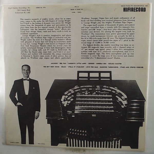 Whright George — Whright George Plays The Mighty Wurlitzer Pipe Organ