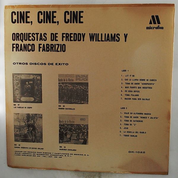 Williams Freddy, Franco Fabrizio — Cine, Cine, Cine
