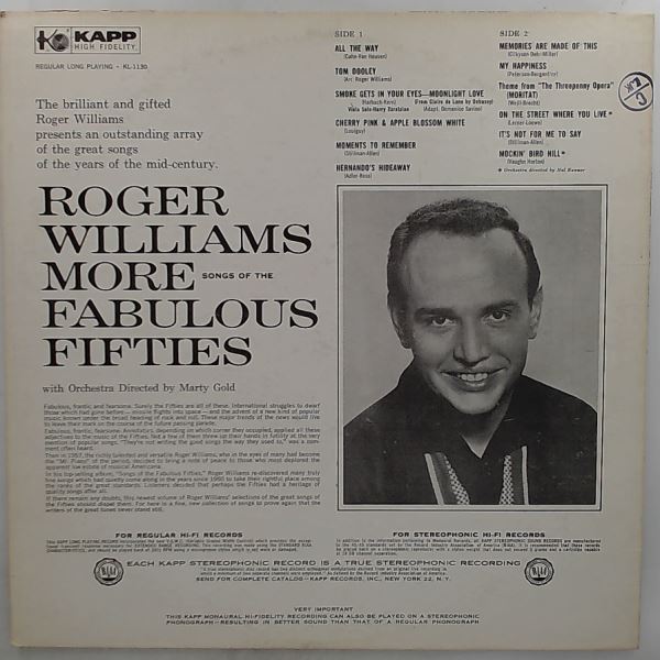 Williams Roger — More Songs Of The Fabulous Fifties