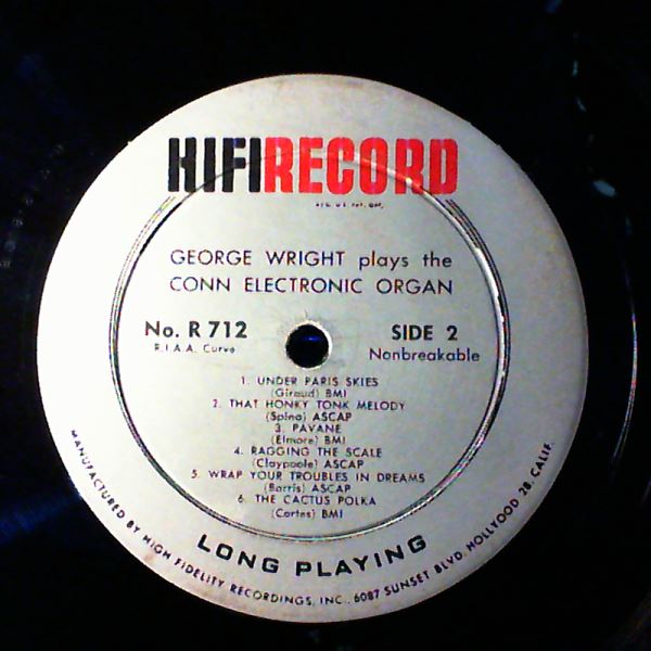 Wright George — Plays The Conn Electronic Organ
