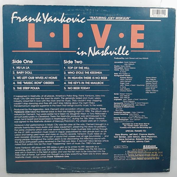 Yankovic Frankie — Live In Nashville