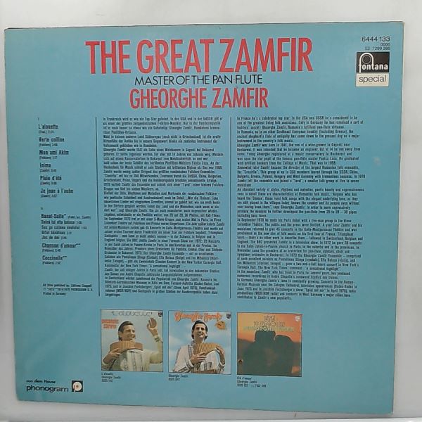 Zamfir Gheorghe — Great Zamfir - Master Of The Pan-Flute