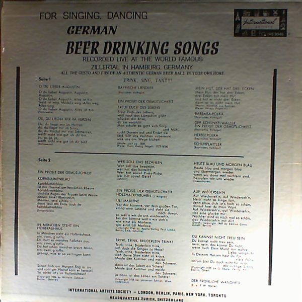Zillertal Band — German Beer Drinking Songs