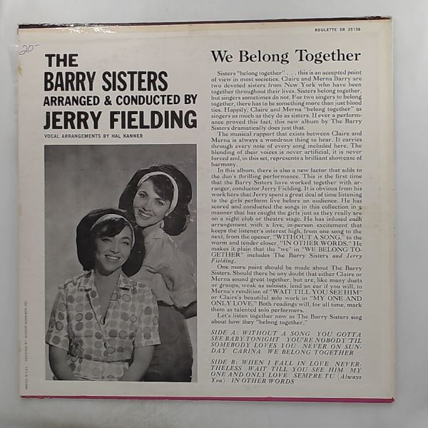 Barry Sisters — We Belong Together