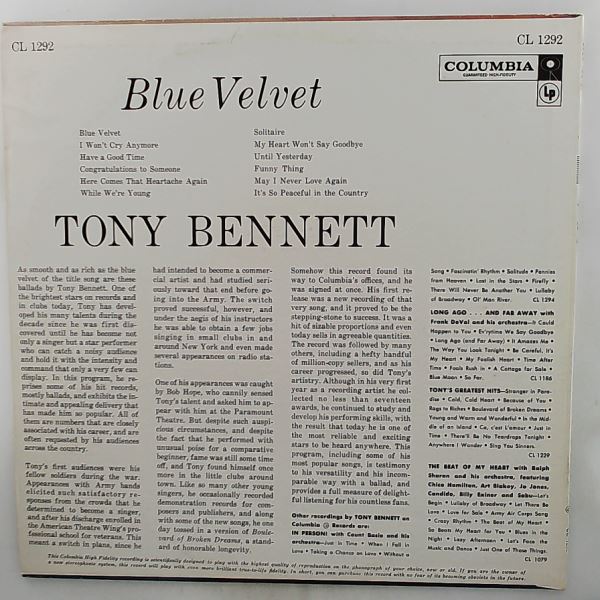 Bennett Tony — Blue Velvet