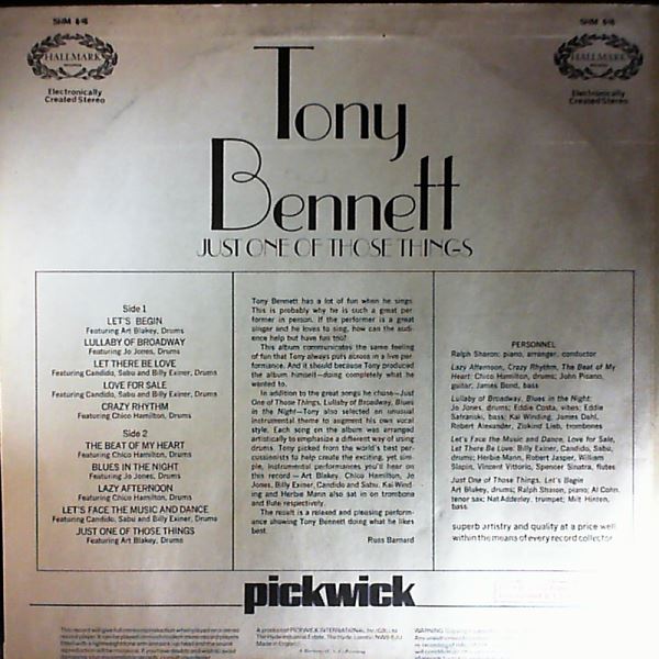 Bennett Tony — Just one of those things