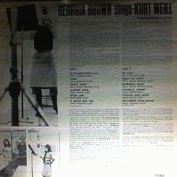 Brown Georgia — Georgia Brown sings Weill Kurt