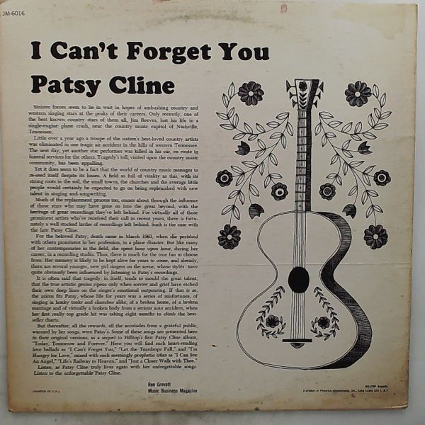 Cline Patsy — I Can't Forget You