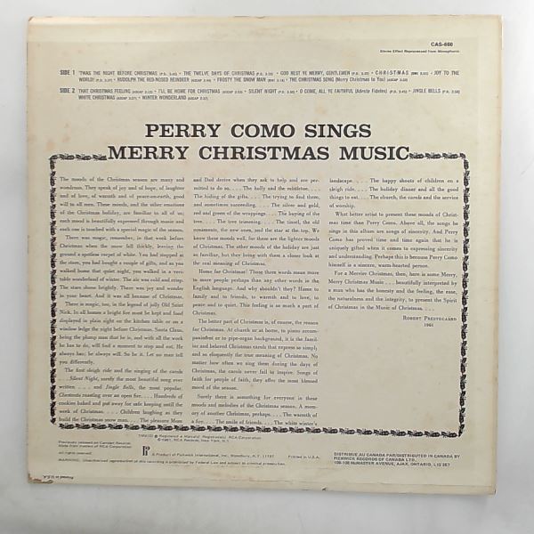 Como Perry — Como Perry Sings Merry Christmas Music