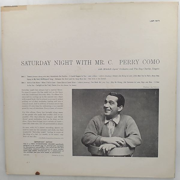 Como Perry — Saturday Night With Mr. C.