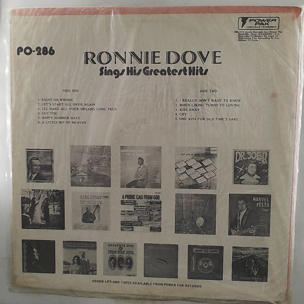 Dove Ronnie — Sings His Greatest Hits