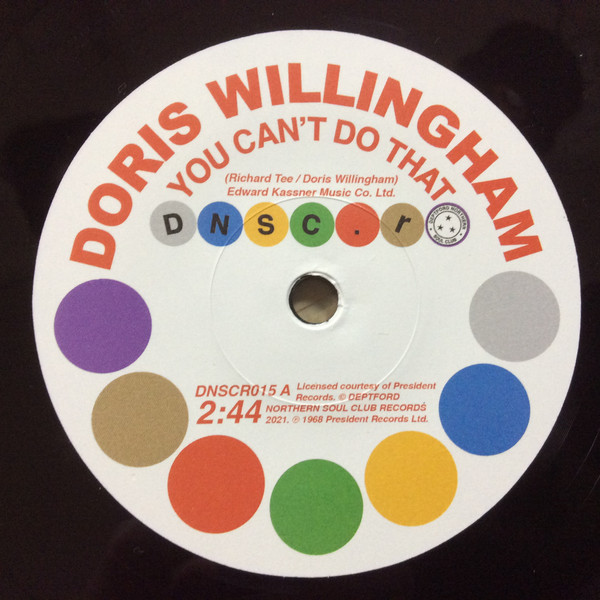 Doris Willingham / Pat Hervey — You Can't Do That / Can't Get You Out Of My Mind