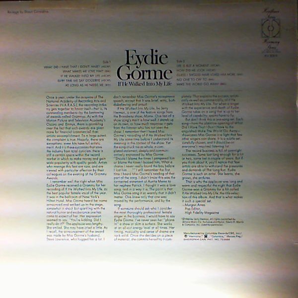 Gorme Eydie — If He Walked Into My Life