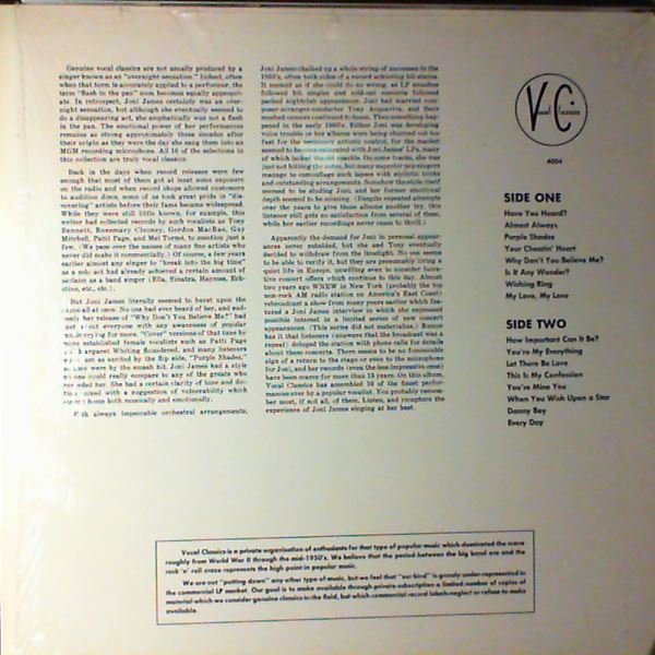 James Joni — Vocal Classics Presents James Joni