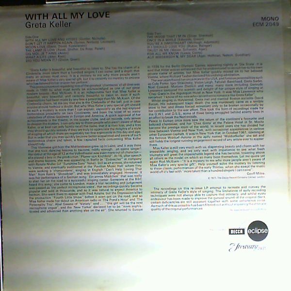 Keller Greta — With All My Love