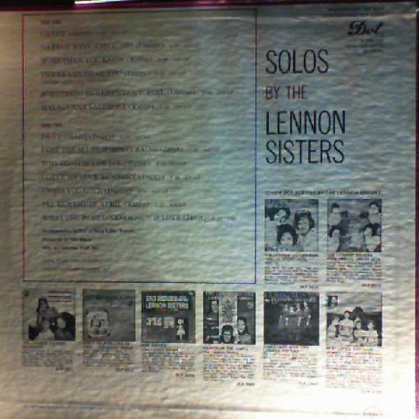 Lennon Sisters — Solos By The Lennon Sisters