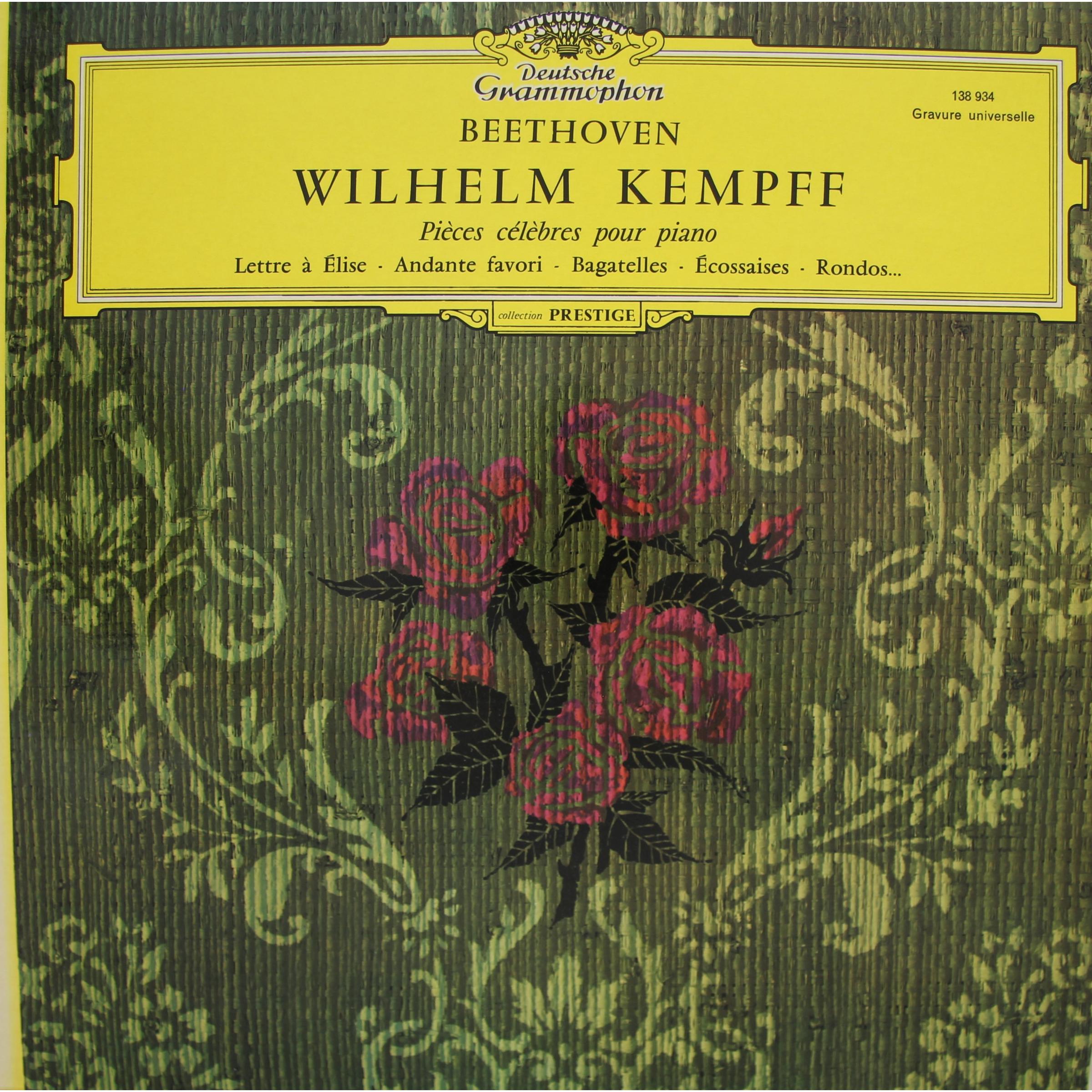 BEETHOVEN — PIECES CELEBRES POUR PIANO (WILHELM KEMPFF, piano)