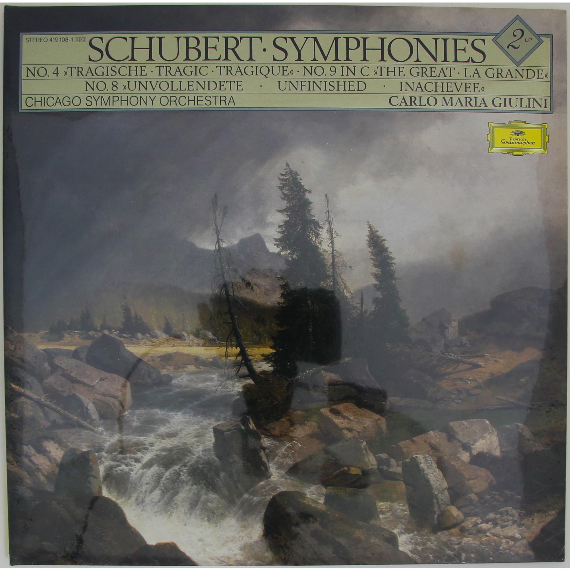 SCHUBERT — SYMPHONIES: № 4 "TRAGISCHE", № 9 IN C "THE GREAT", № 8 "UNVOLLENDETE" (CARLO MARIA GIULINI)