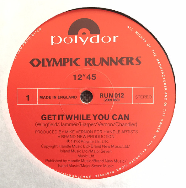 Olympic Runners — Get It While You Can