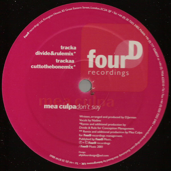 Mea Culpa — Don't Say