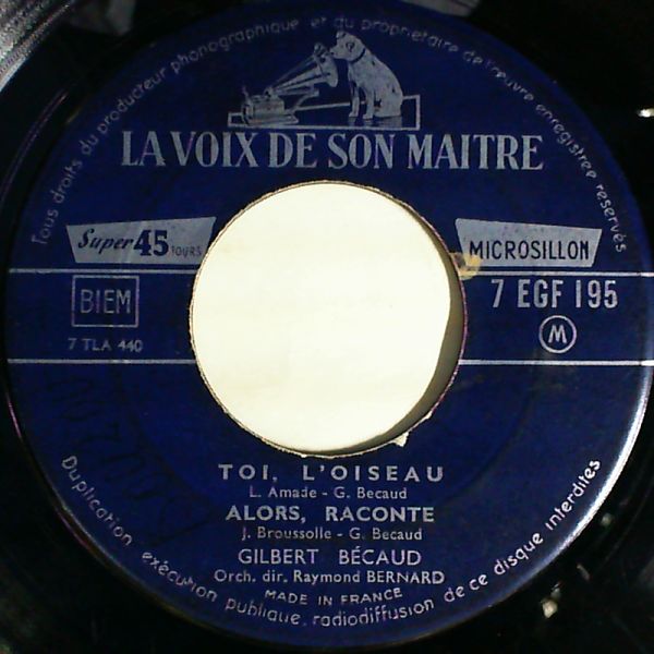 Becaud Gilbert — Toi, L'oiseau