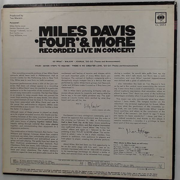 Miles Davis — 'Four' & More - Recorded Live In Concert