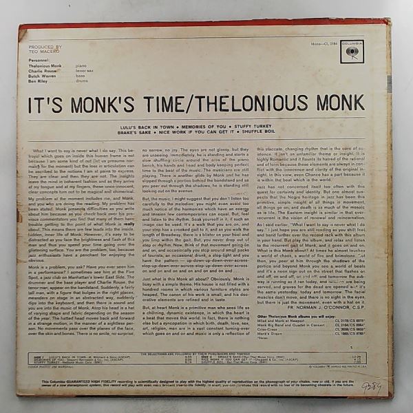 Thelonious Monk — It's Monk's Time