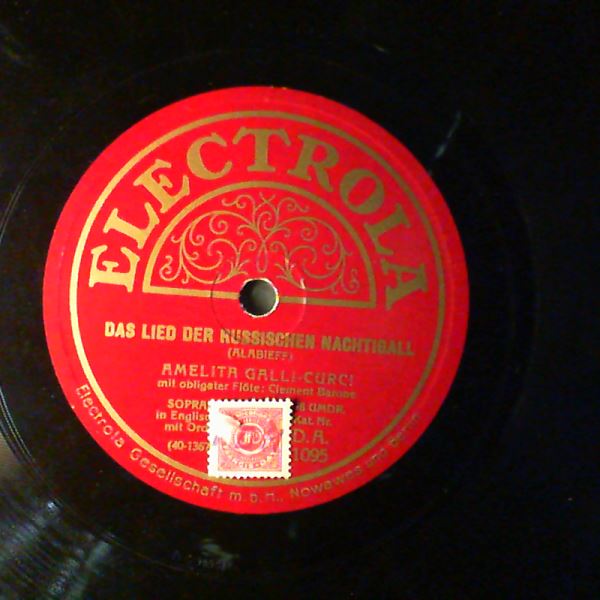 Galli-Curci Amelita — Valverde - Clavelitos (Carnations), Ponce - Estrellita (Little Star), Alabieff - Das Lied der Russischen Nachtigall