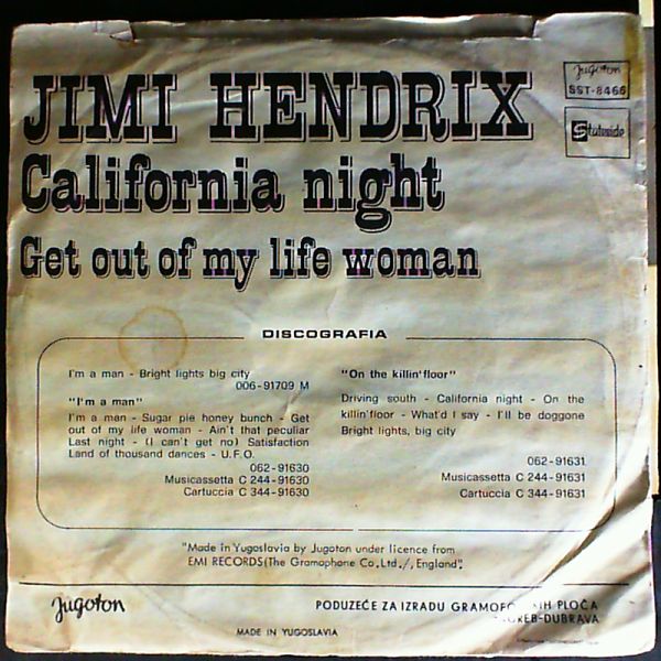 Hendrix Jimi — California Night