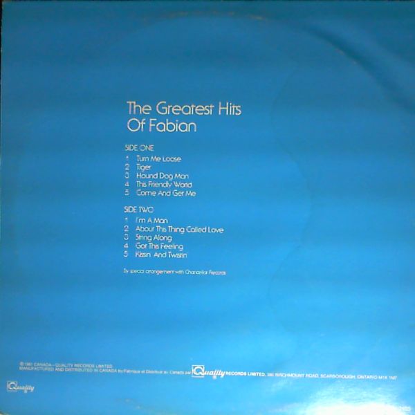 Fabian — Greatest Hits Of Fabian