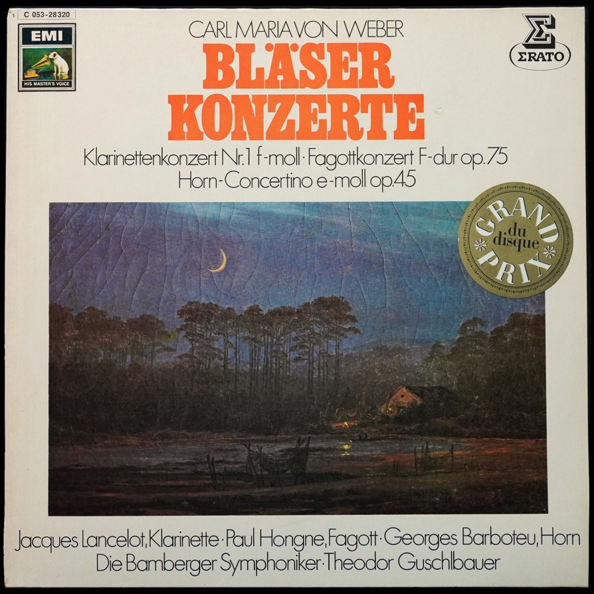 Theodor Guschlbauer / Bamberger Symphoniker — Carl Maria von Weber: Klarinettenkozert Nr.1 F-Moll - Fagottkonzert F-Dur Op. 75 - Horn-Conzert E-Moll Op. 45