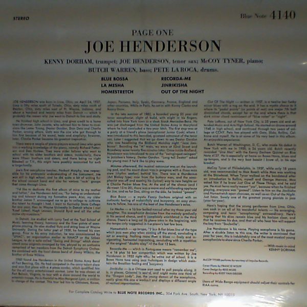 Henderson Joe — Page One