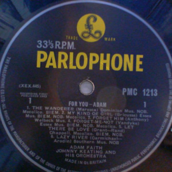 Adam Faith — For You Adam