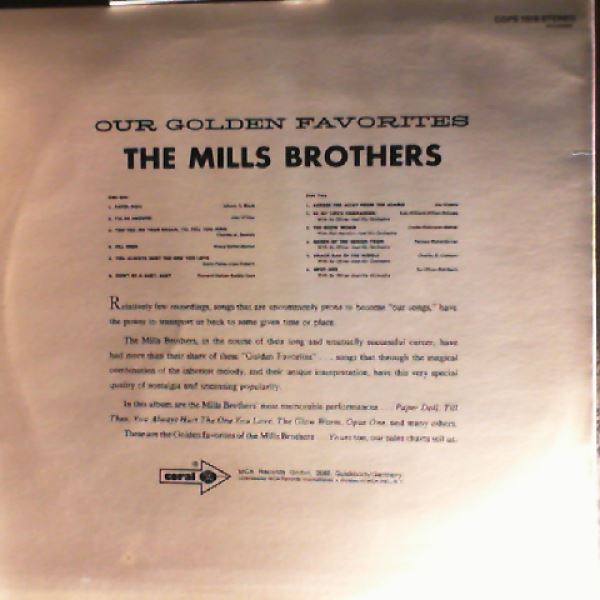 Mills Brothers — Our Golden Favorites