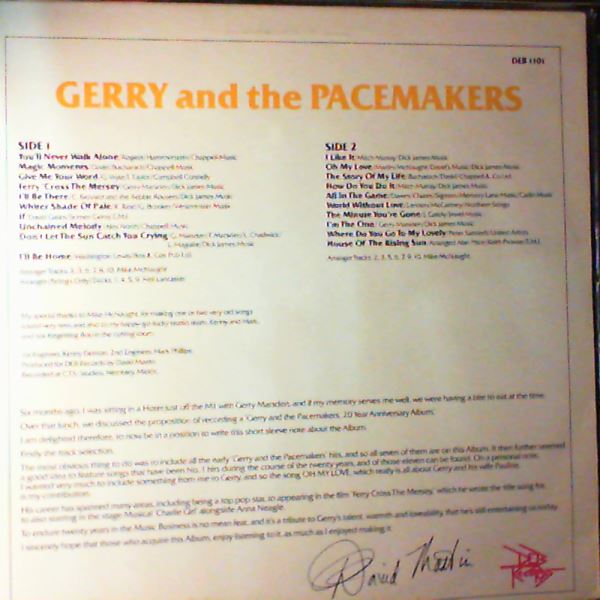 Gerry And The Pacemakers — 20 Year Anniversary Album