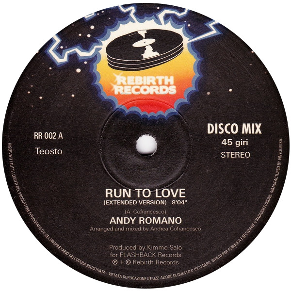 Andy Romano — Run To Love / Stay With You