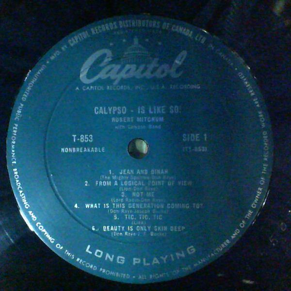 Mitchum Robert — Calypso - Is Like So