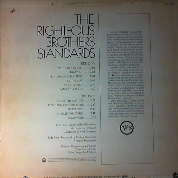 Righteous Brothers — Standards