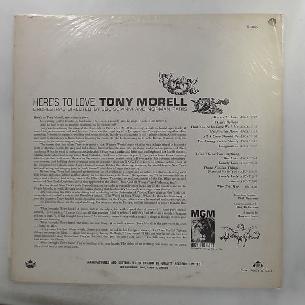 Morell Tony — Here's To Love