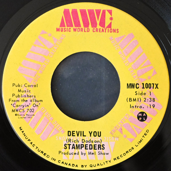 The Stampeders — Devil You / Giant In The Streets